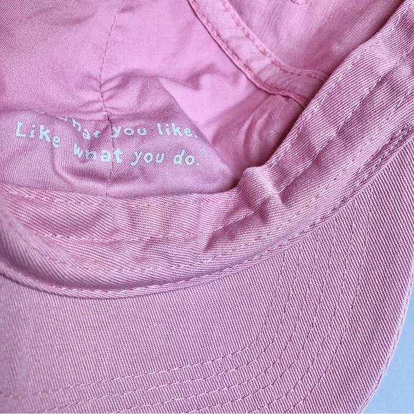 LIFE IS GOOD Chill Cap Hat Baseball Palm Tree Sunset Hammock Pink Women's - Picture 9 of 16